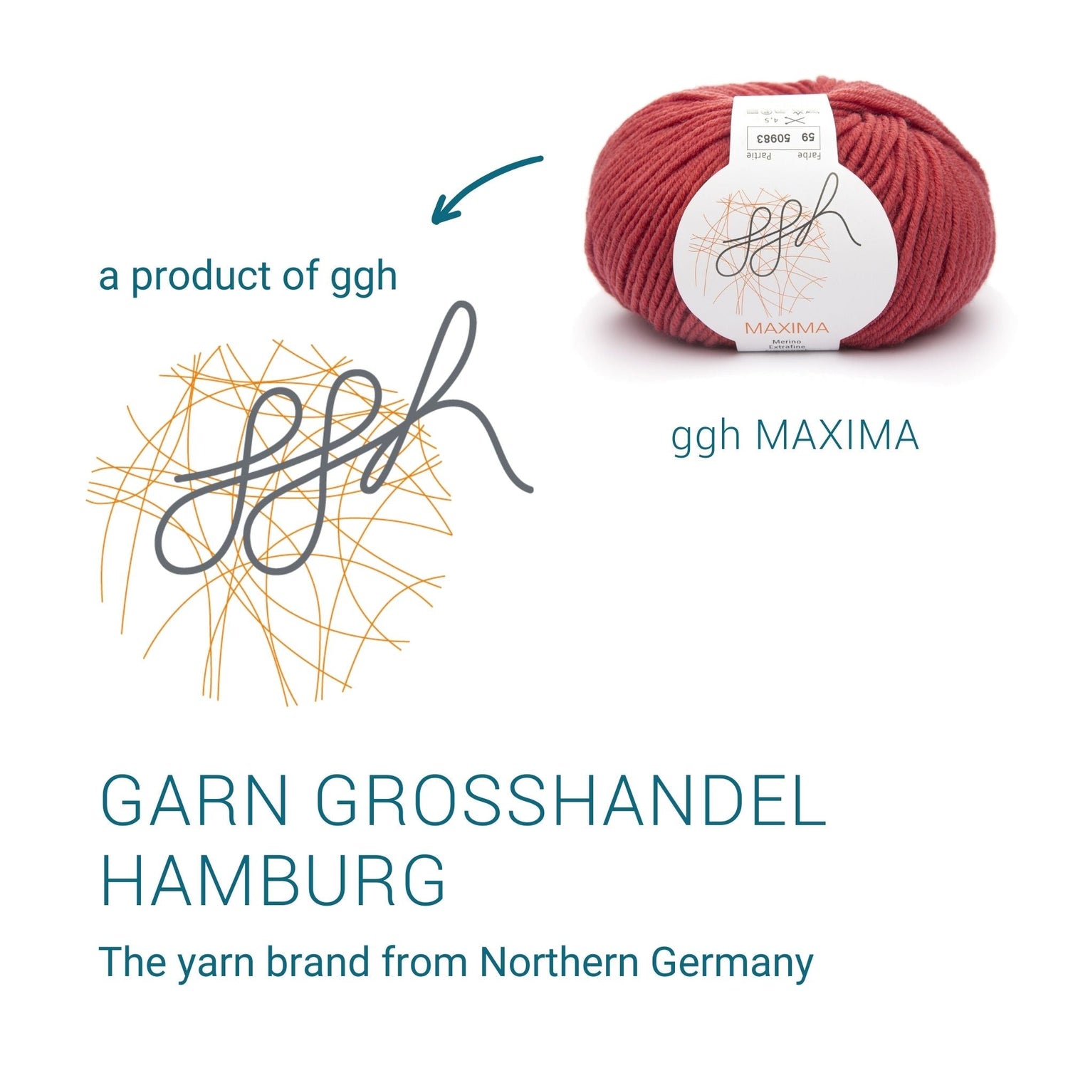 ggh Maxima | Merinowolle | 110m/50g | 059 - Korallrot - ggh Wolle