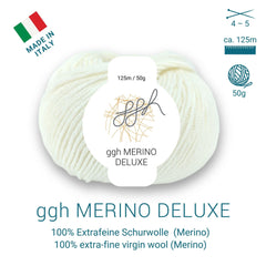 ggh Merino Deluxe - 300g Set (6x50g) - 003 - Wollweiß - ggh Wolle