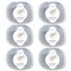 ggh Merino Deluxe - 300g Set (6x50g) - 005 - Grau - ggh Wolle