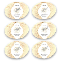 ggh Merino Deluxe - 300g Set (6x50g) - 009 - Creme - ggh Wolle