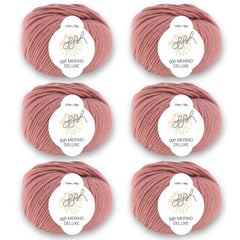 ggh Merino Deluxe - 300g Set (6x50g) - 013 - Rosenholz - ggh Wolle