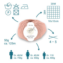ggh Merino Deluxe - 300g Set (6x50g) - 014 - Flamingo Pink - ggh Wolle