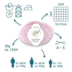 ggh Merino Deluxe - 300g Set (6x50g) - 015 - Zartrosa - ggh Wolle