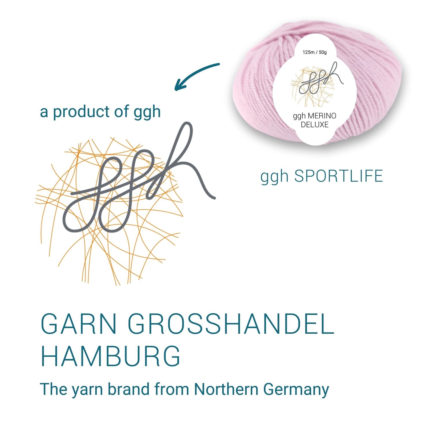 ggh Merino Deluxe - 300g Set (6x50g) - 015 - Zartrosa - ggh Wolle