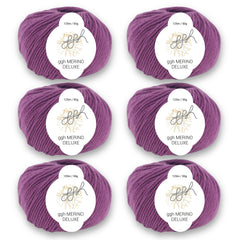 ggh Merino Deluxe - 300g Set (6x50g) - 016 - Granatrot - ggh Wolle