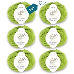 ggh Merino Deluxe - 300g Set (6x50g) - 020 - Moos - ggh Wolle