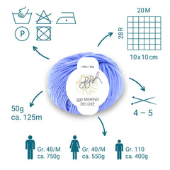 ggh Merino Deluxe - 300g Set (6x50g) - 023 - Hellblau - ggh Wolle