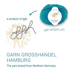ggh Merino Deluxe - 300g Set (6x50g) - 025 - Ozeangrün - ggh Wolle