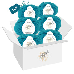 ggh Merino Deluxe - 300g Set (6x50g) - 025 - Ozeangrün - ggh Wolle