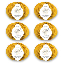 ggh Merino Deluxe - 300g Set (6x50g) - 026 - Senfgelb - ggh Wolle
