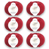 ggh Merino Deluxe - 300g Set (6x50g) - 030 - Kaminrot - ggh Wolle