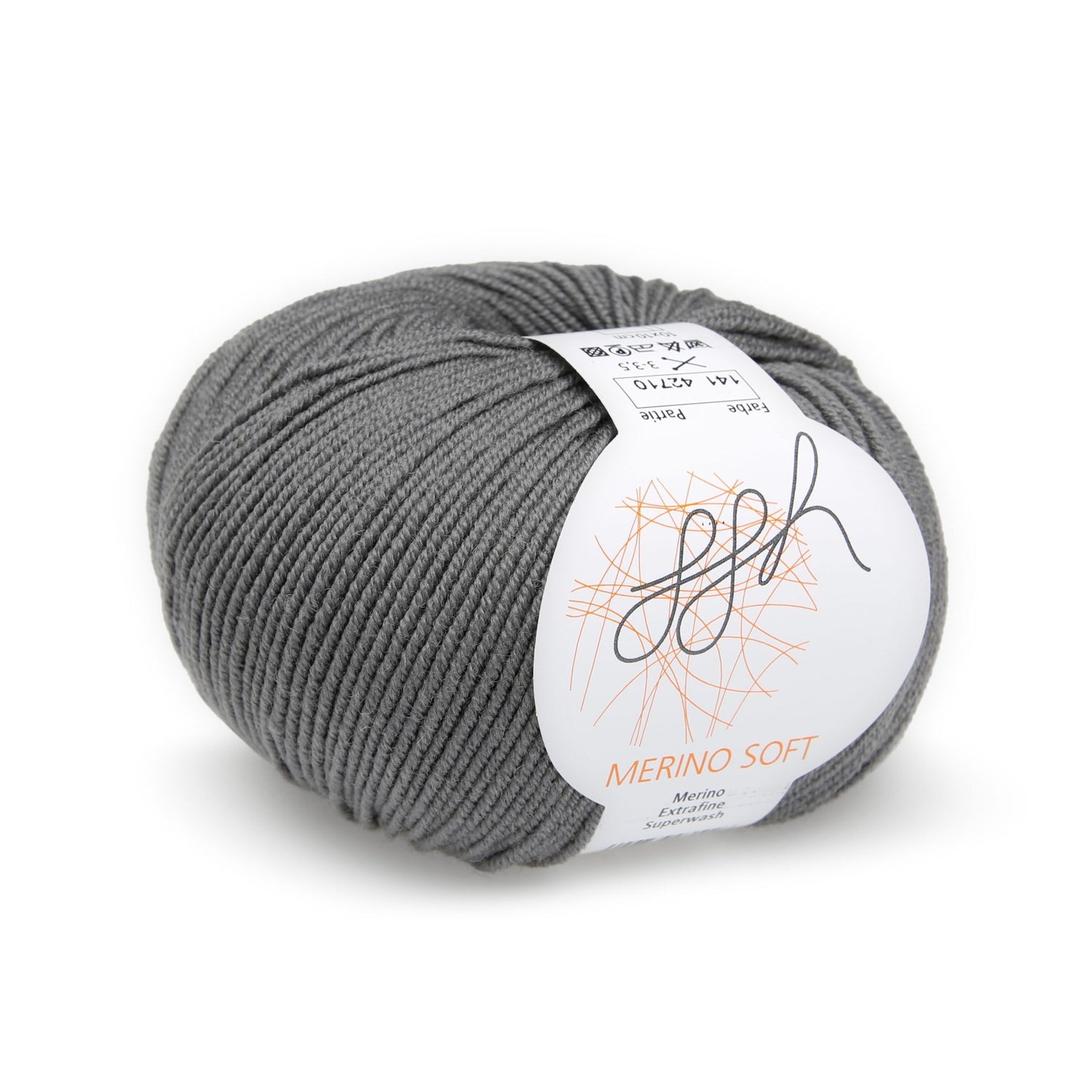 ggh Merino Soft | Merinowolle | 170m/50g | 141 - Steingrau - ggh Wolle