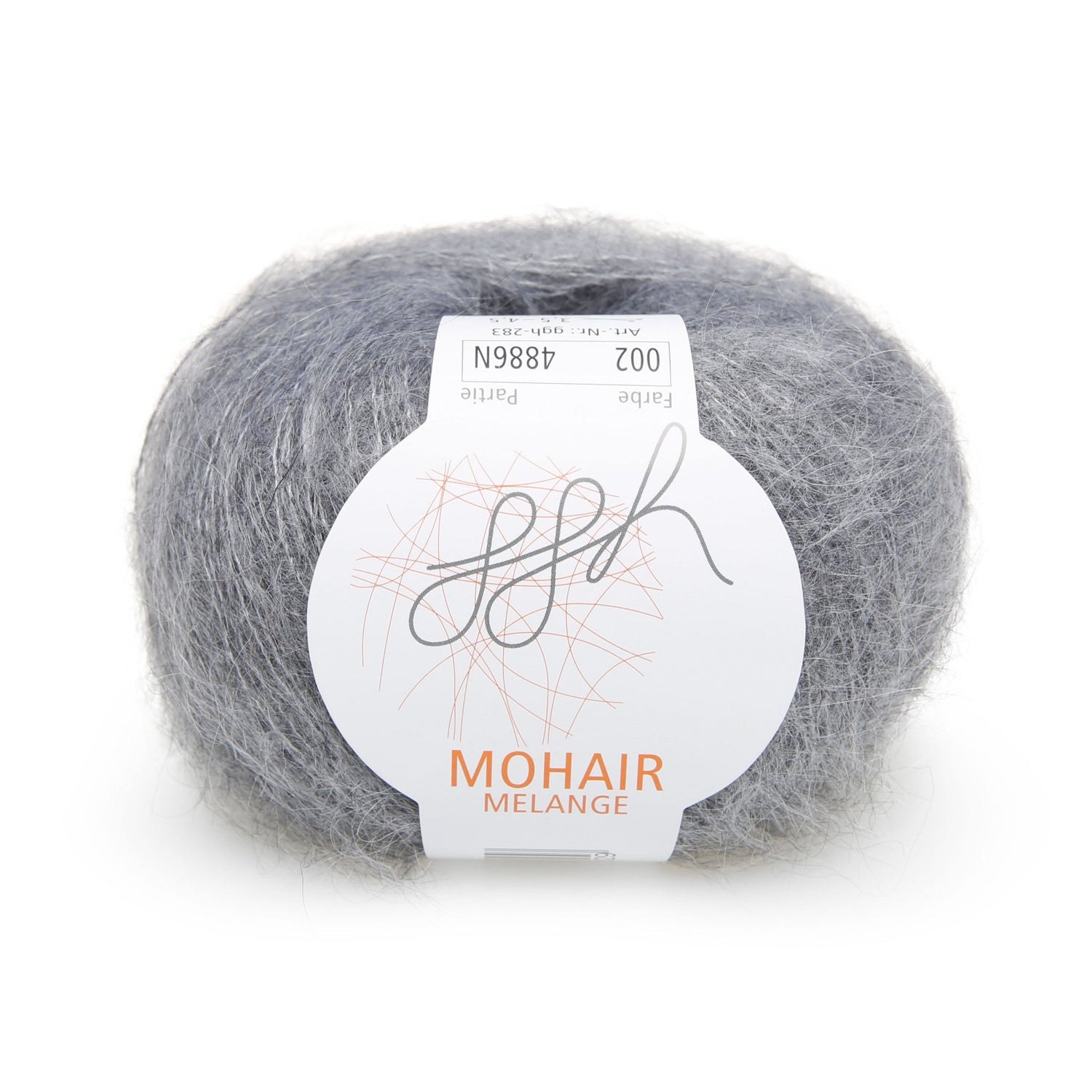 ggh Mohair Melange | 002 - Mittelgrau - ggh Wolle