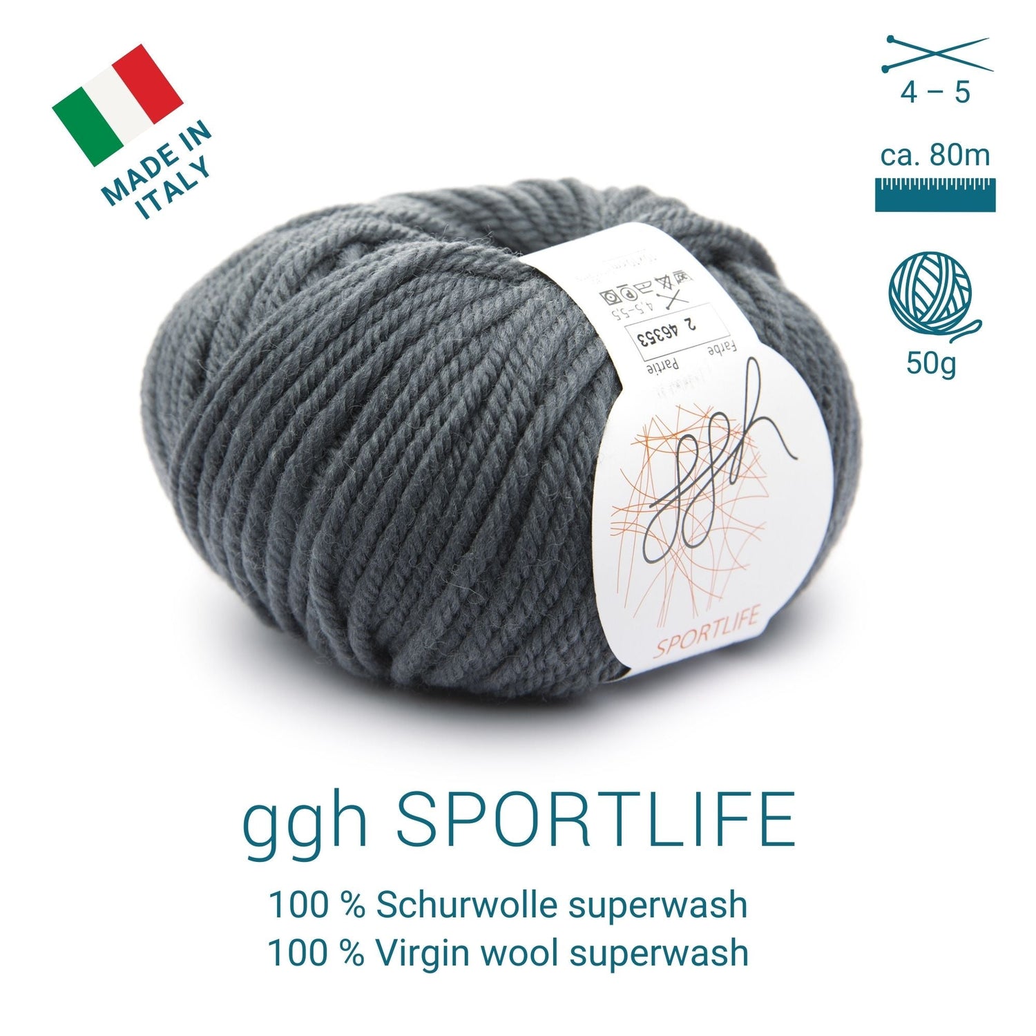 ggh Sportlife | 002 - Flanellgrau - ggh Wolle