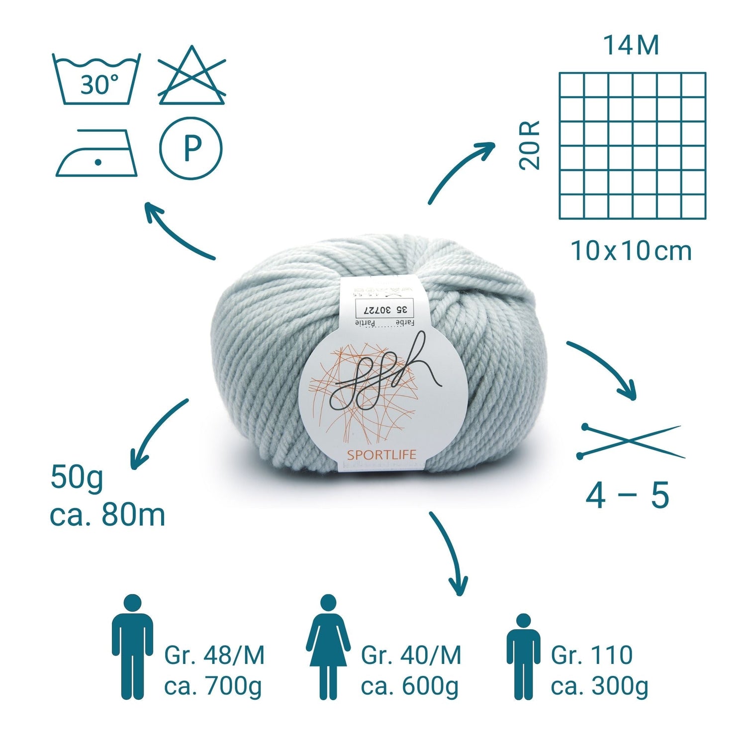 ggh Sportlife | 035 - Eisgrau - ggh Wolle