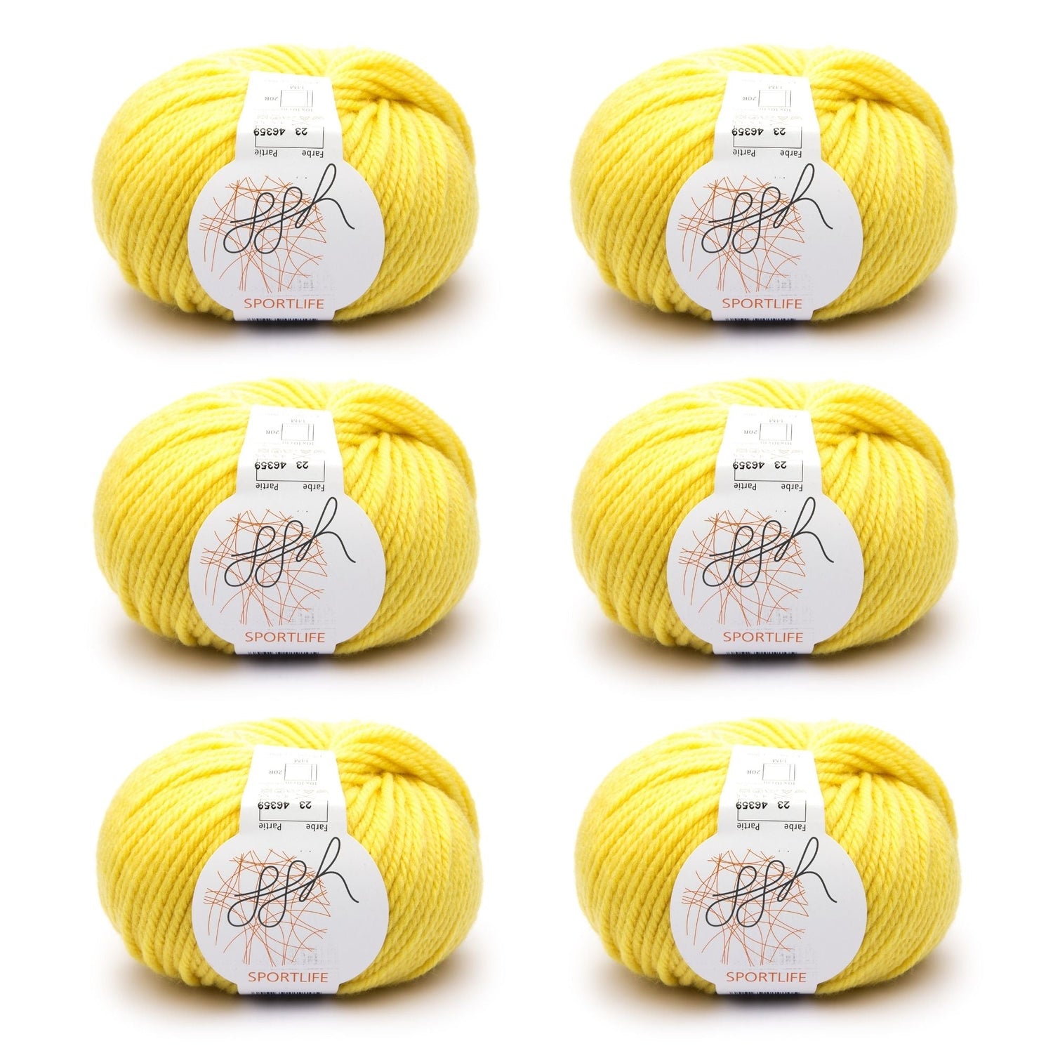 ggh Sportlife Box | Set mit 300g (6x50g) | 023 – Sonnenreflex - ggh Wolle