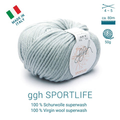 ggh Sportlife Box | Set mit 300g (6x50g) | 035 – Eisgrau - ggh Wolle