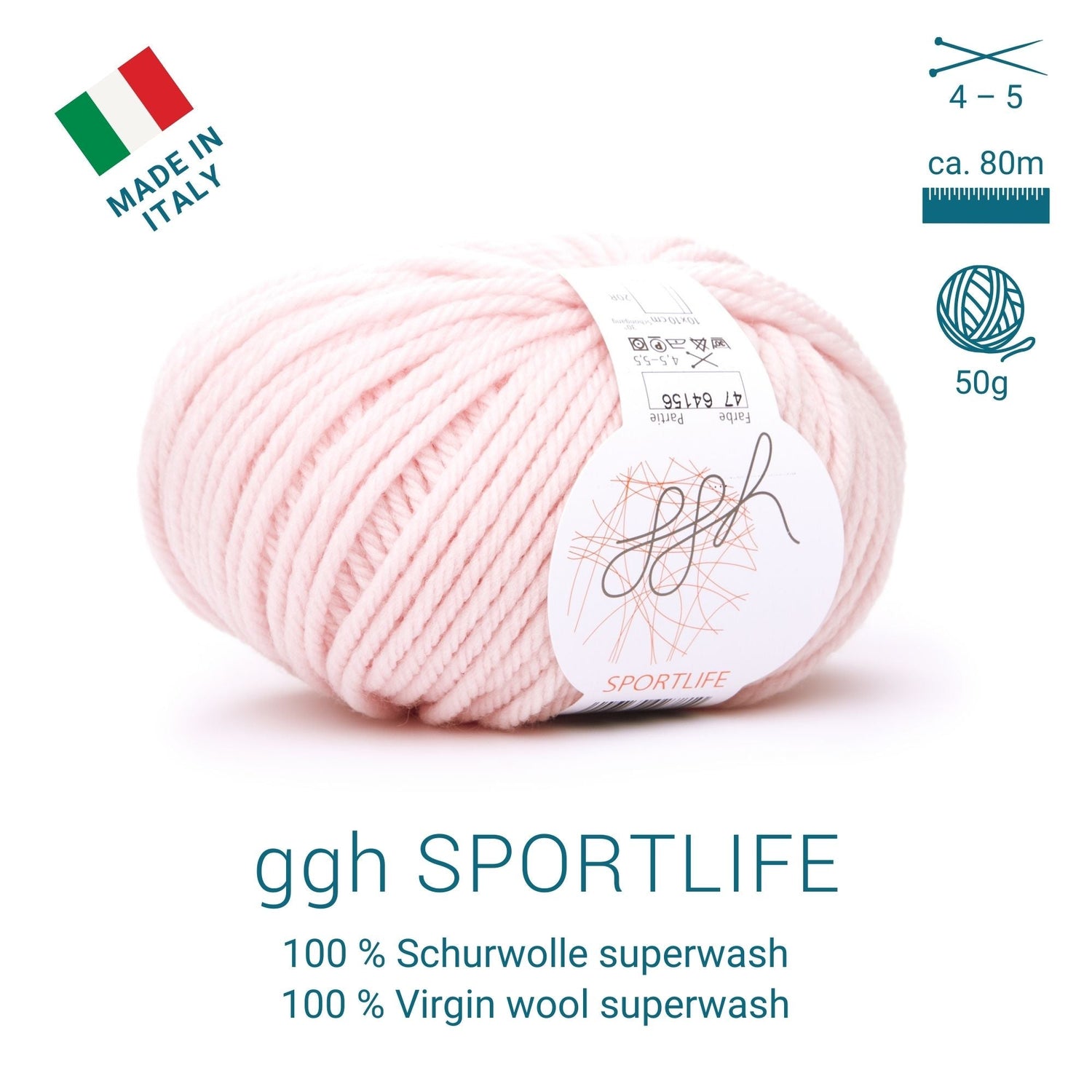 ggh Sportlife Box | Set mit 300g (6x50g) | 047 – Rosé - ggh Wolle
