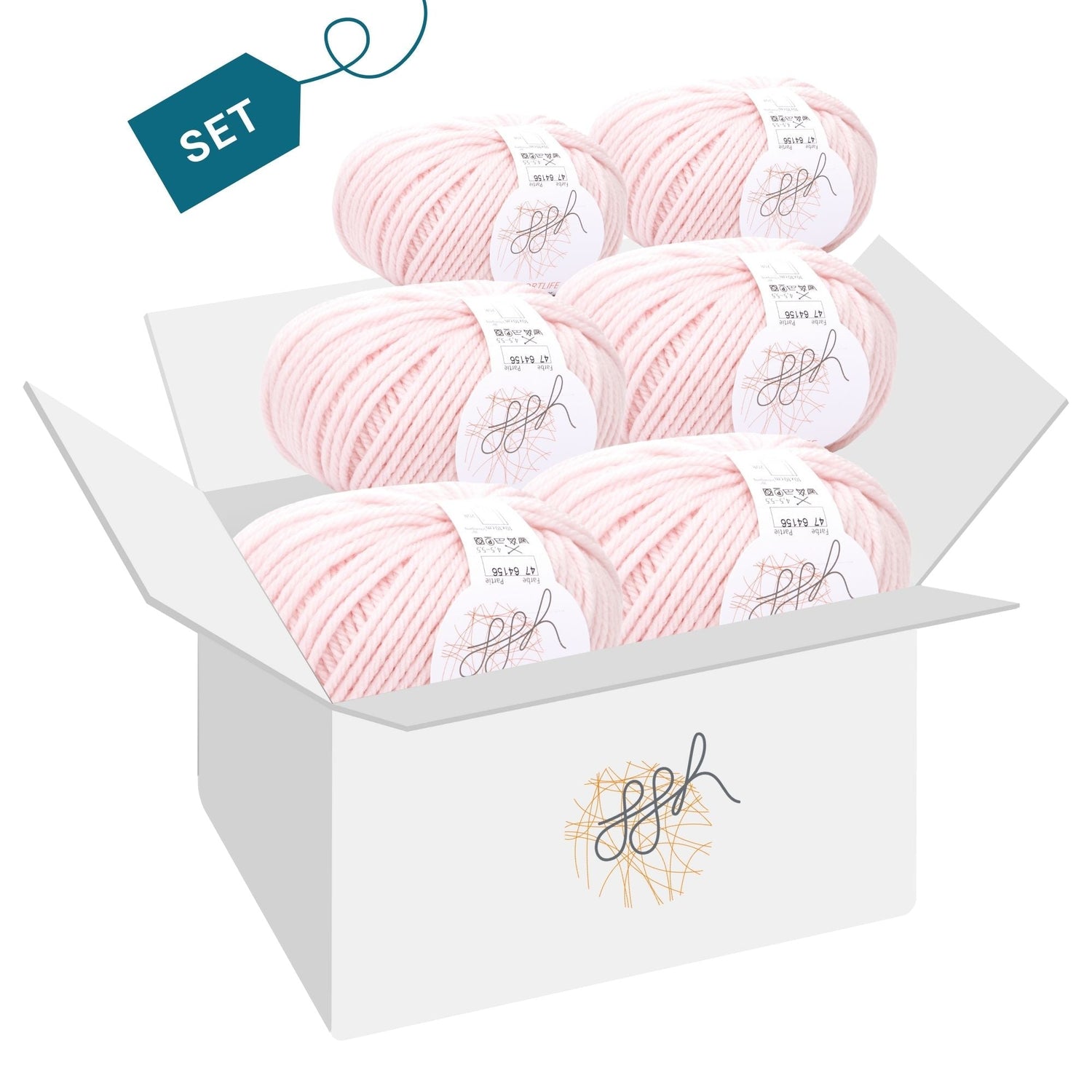 ggh Sportlife Box | Set mit 300g (6x50g) | 047 – Rosé - ggh Wolle