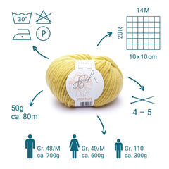 ggh Sportlife Box | Set mit 300g (6x50g) | 048 – Senfgelb - ggh Wolle