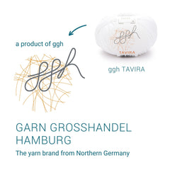 ggh Tavira | 100% Baumwolle | 80m/50g | 010 - Cremeweiß - ggh Wolle