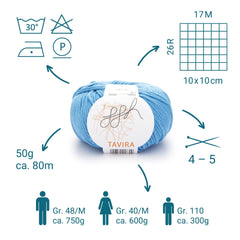 ggh Tavira | 100% Baumwolle | 80m/50g | 015 - Aqua - ggh Wolle