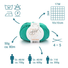 ggh Tavira | 100% Baumwolle | 80m/50g | 027 - Chromgrün - ggh Wolle