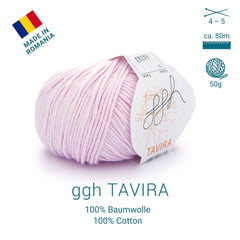 ggh Tavira | 100% Baumwolle | 80m/50g | 030 - Hellrosa - ggh Wolle