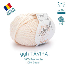 ggh Tavira | 100% Baumwolle | 80m/50g | 039 - Puder - ggh Wolle