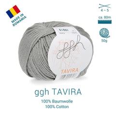 ggh Tavira | 100% Baumwolle | 80m/50g | 049 - Helles Khaki - ggh Wolle