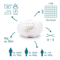 ggh Tavira Box | 300g Set (6x50g) | 010 - Cremeweiß - ggh Wolle