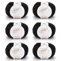ggh Tavira Box | 300g Set (6x50g) | 012 - Schwarz - ggh Wolle