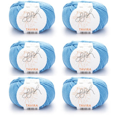 ggh Tavira Box | 300g Set (6x50g) | 015 - Aquablau - ggh Wolle