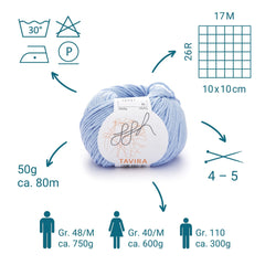 ggh Tavira Box | 300g Set (6x50g) | 016 - Hellblau - ggh Wolle