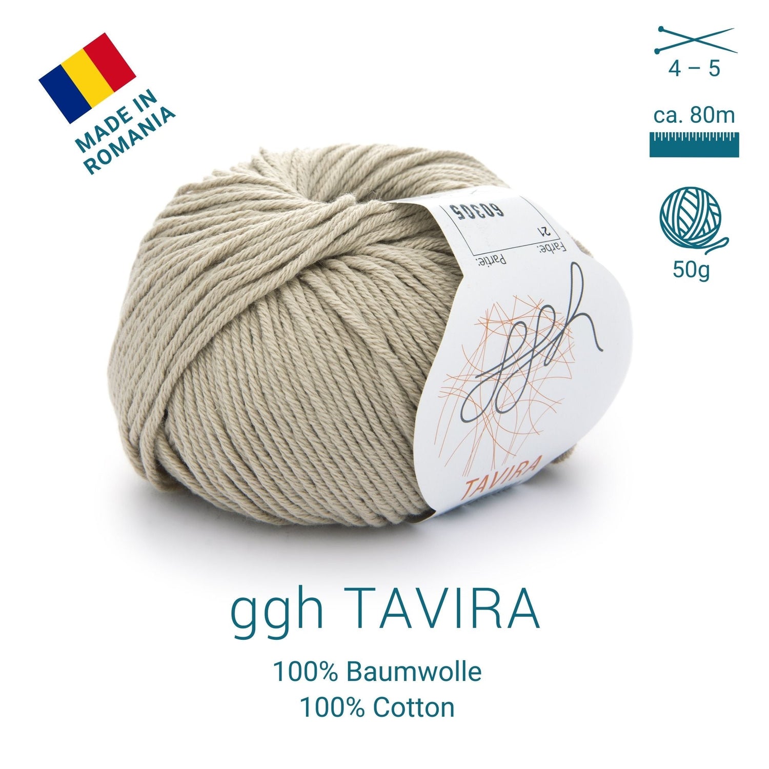 ggh Tavira Box | 300g Set (6x50g) | 021 - Sandbeige - ggh Wolle
