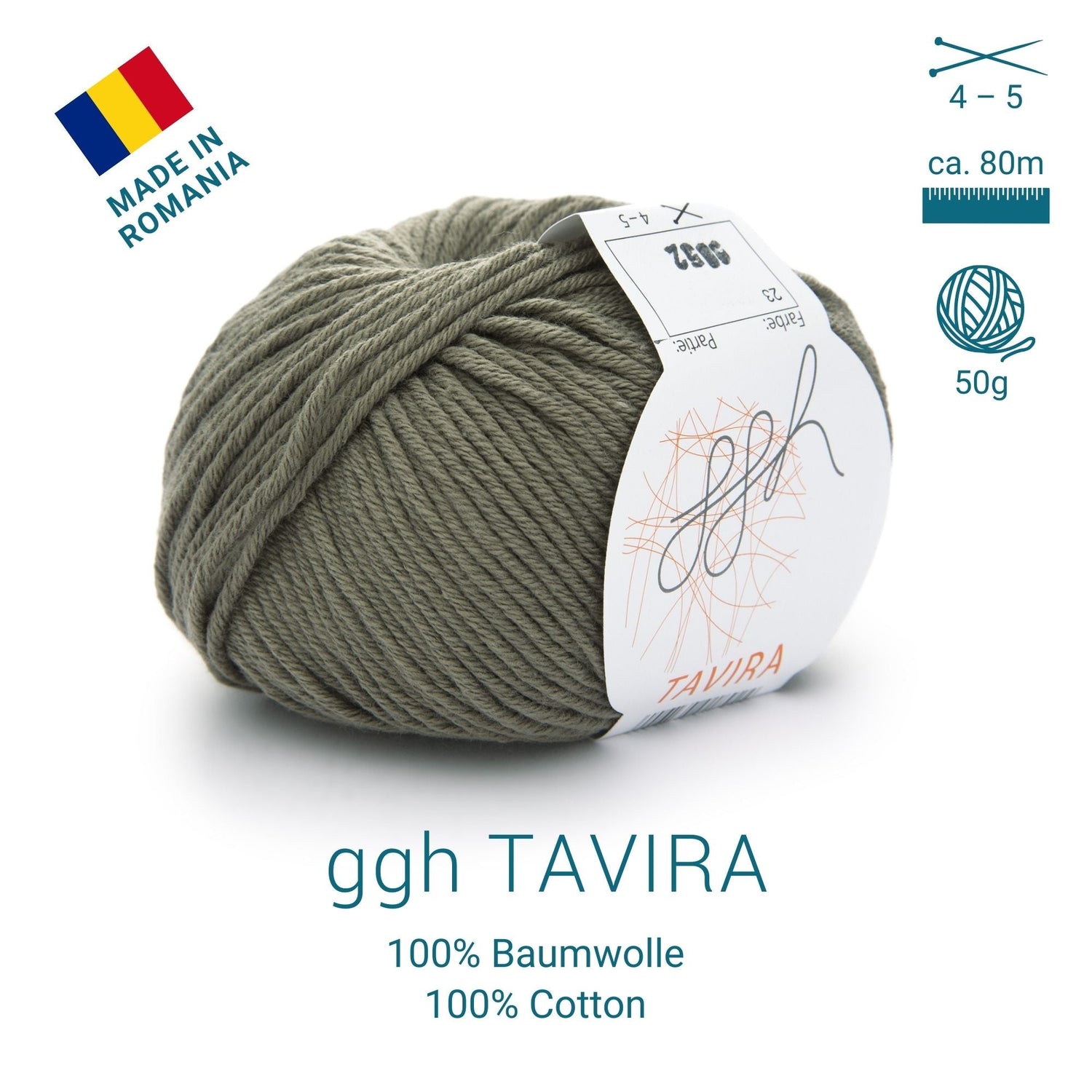 ggh Tavira Box | 300g Set (6x50g) | 023 - Khaki - ggh Wolle