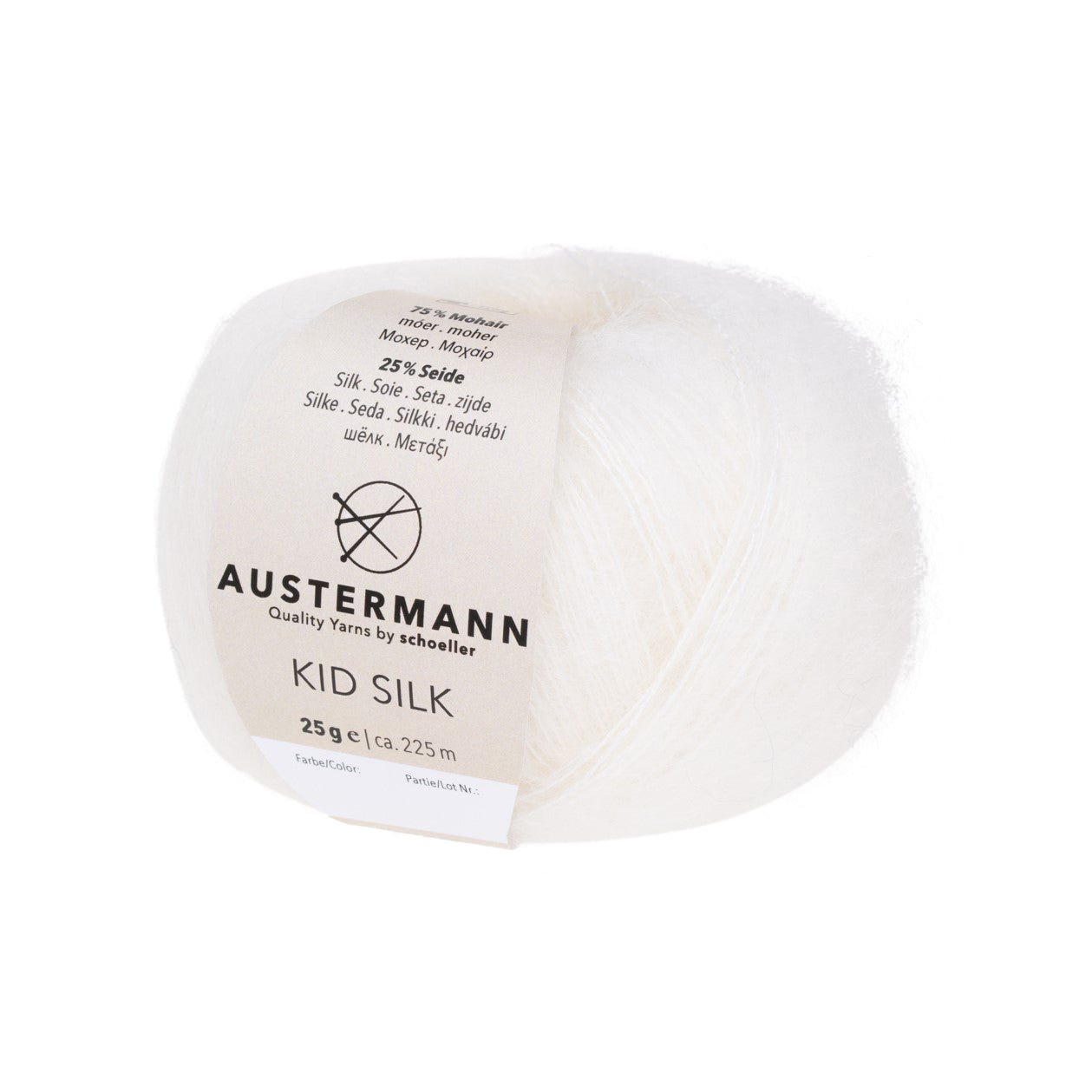 Kid Silk | 225 M - 25 G | 01 - Weiss - ggh Wolle