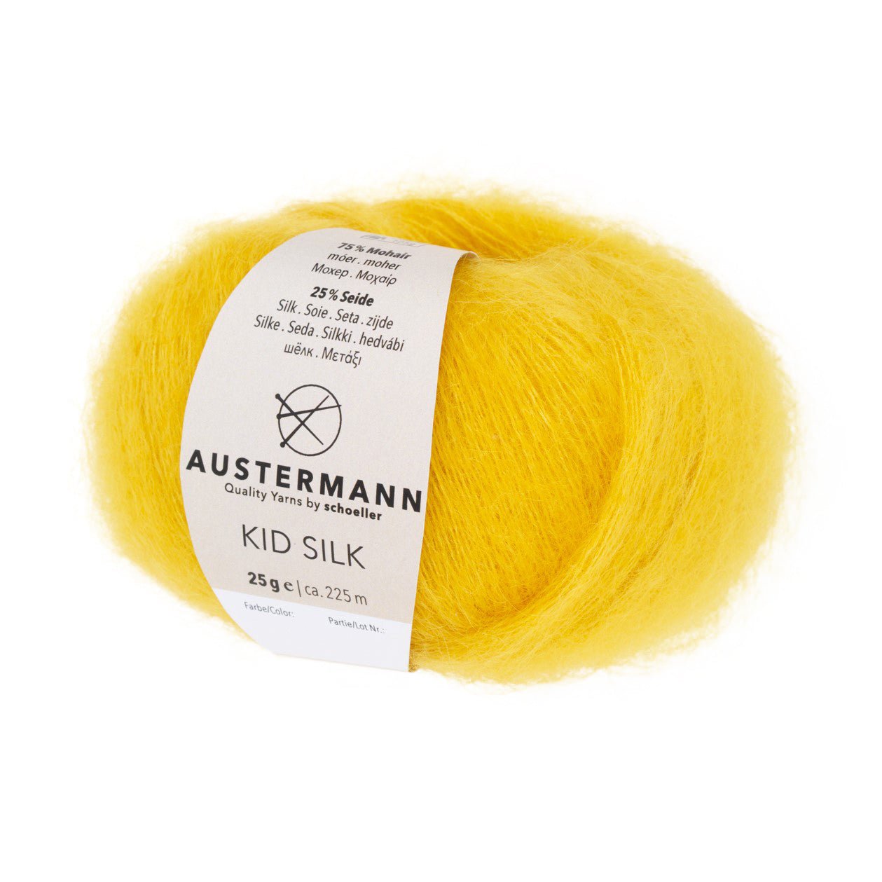 Kid Silk | 225 M - 25 G | 41 - Gelb - ggh Wolle