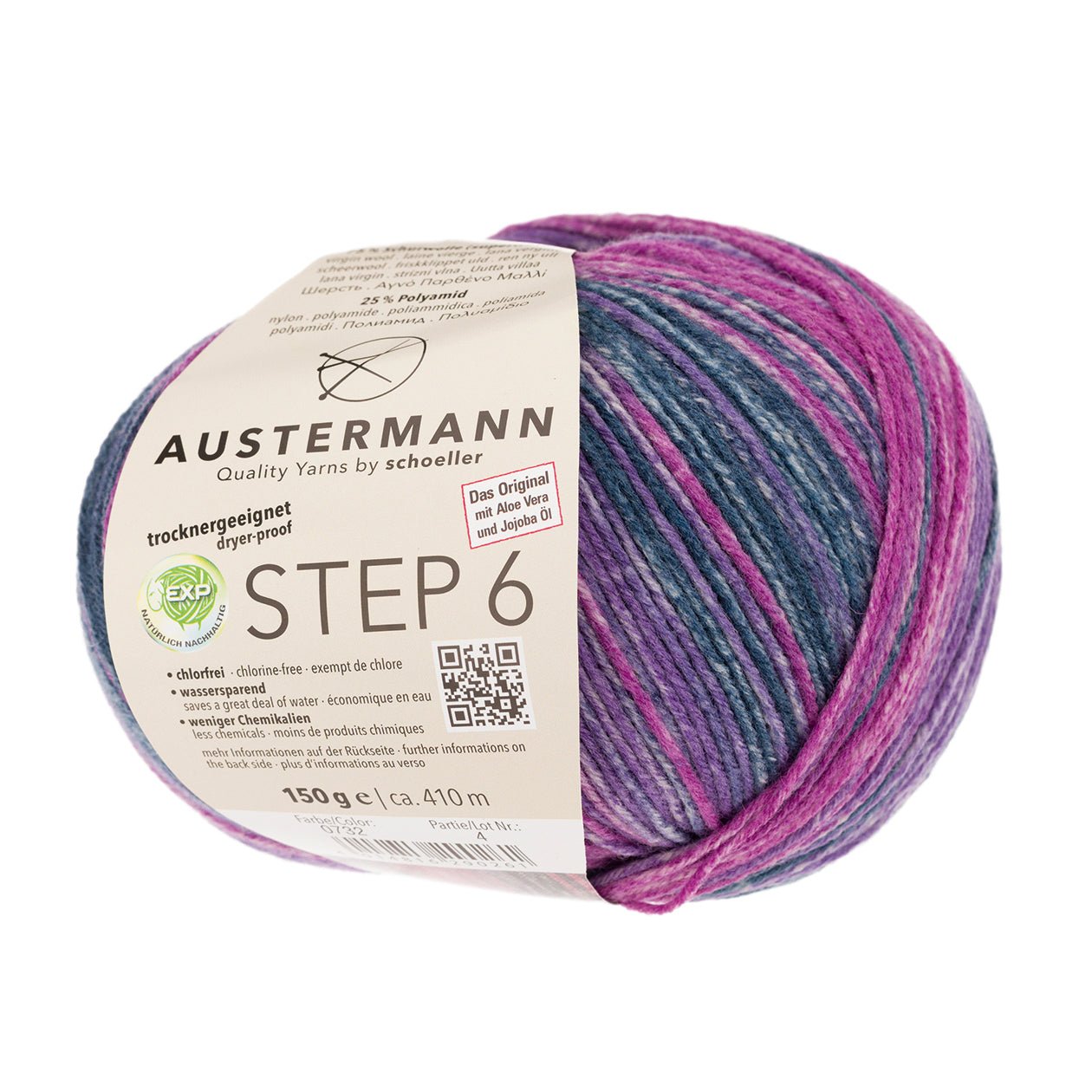 Step 6 Color Exp | 410 M - 150 G | 732 - Violett - ggh Wolle