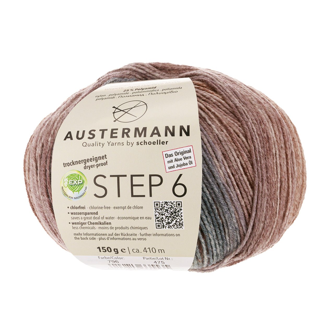 Step 6 Color Exp | 410 M - 150 G | 796 - Braun - Grau - ggh Wolle