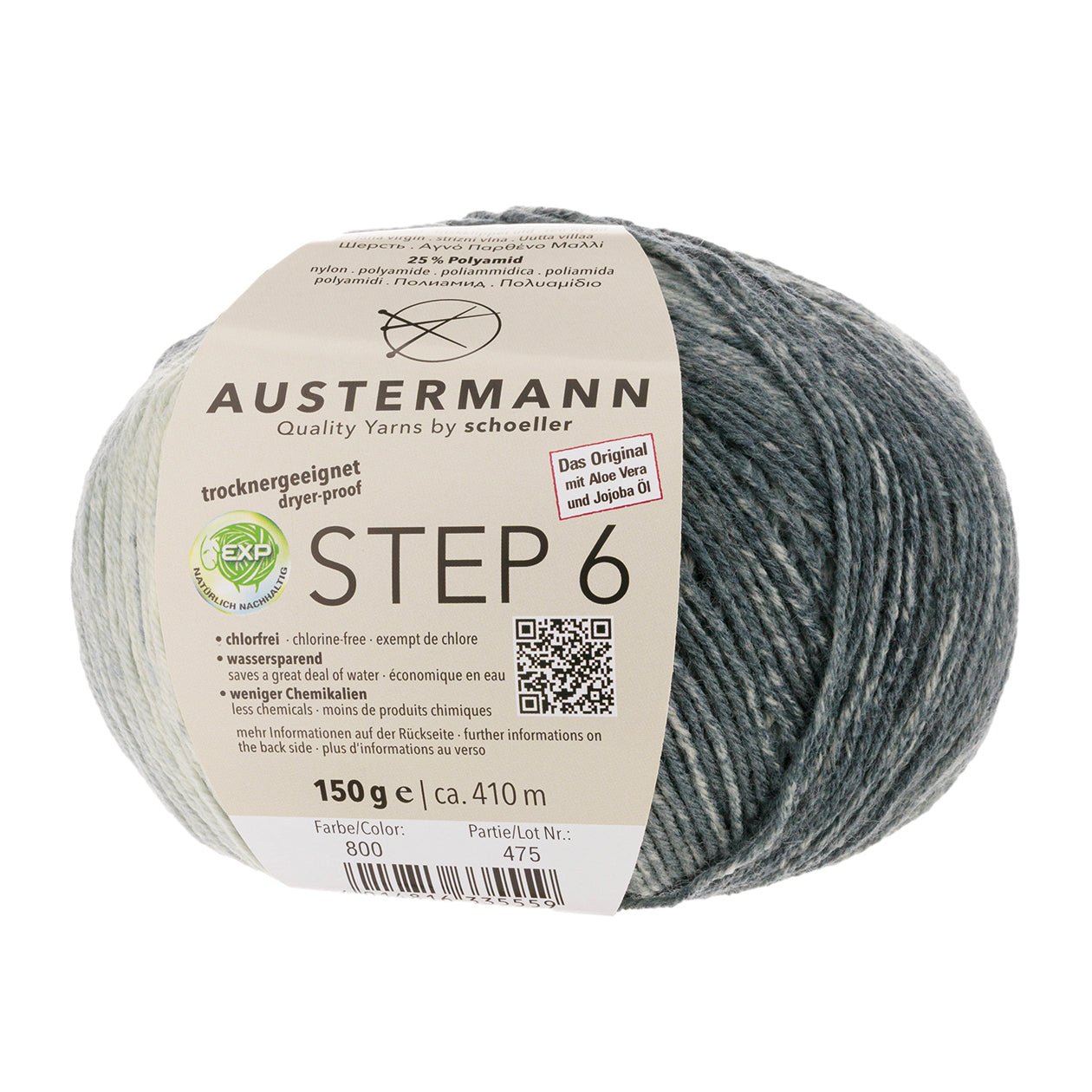 Step 6 Color Exp | 410 M - 150 G | 800 - Schwarz - Grau - ggh Wolle